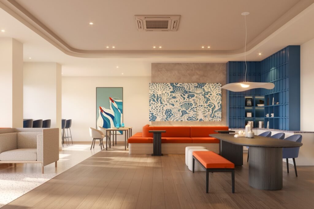 Artist's impression of The Lighthauz mindspace residents' lounge